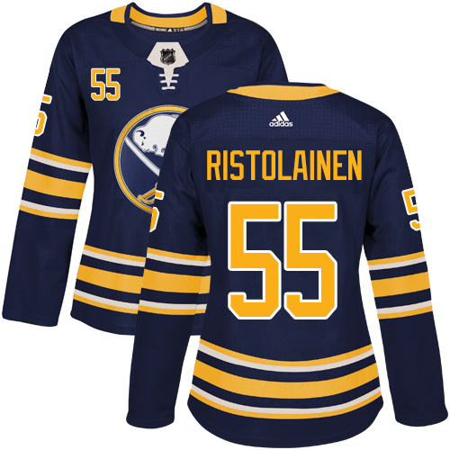 Adidas Sabres #55 Rasmus Ristolainen Navy Blue Home Authentic Women's Stitched NHL Jersey - Click Image to Close
